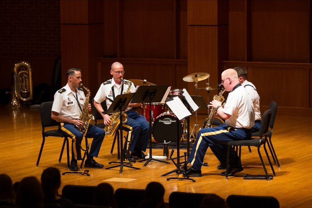 The Saxophone Quartet of the U.S. Field Army band, In Person and Live streamed on Sunday, May 22nd, 4:00 pm
